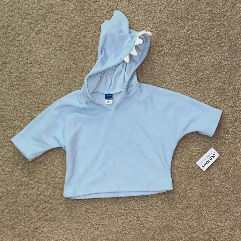 one piece baby boy shark bath top